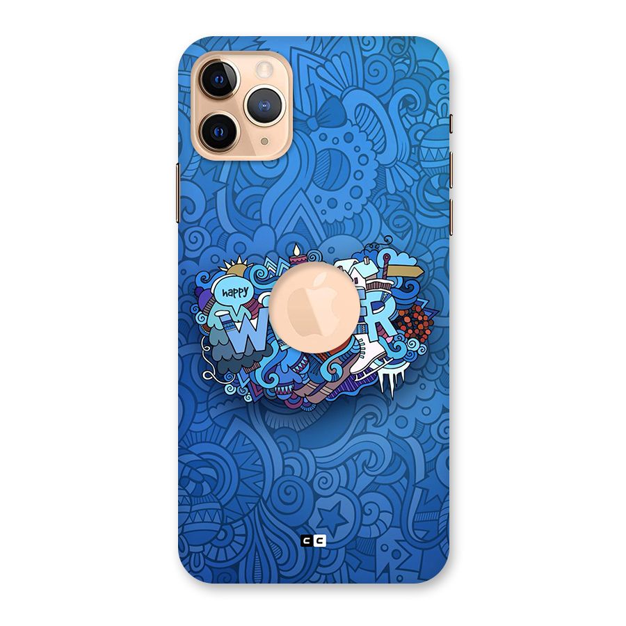 Happy Winter Back Case for iPhone 11 Pro Max Logo Cut