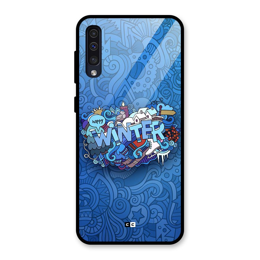 Happy Winter Glass Back Case for Galaxy A30s