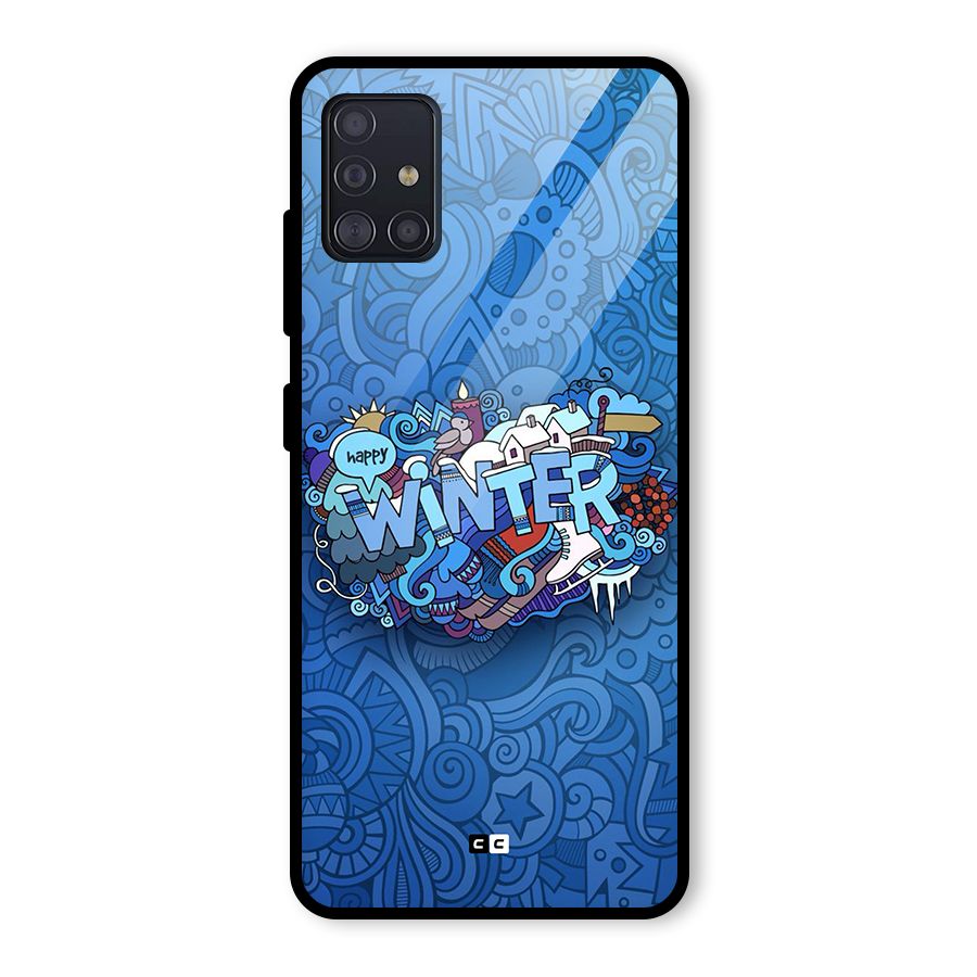 Happy Winter Glass Back Case for Galaxy A51