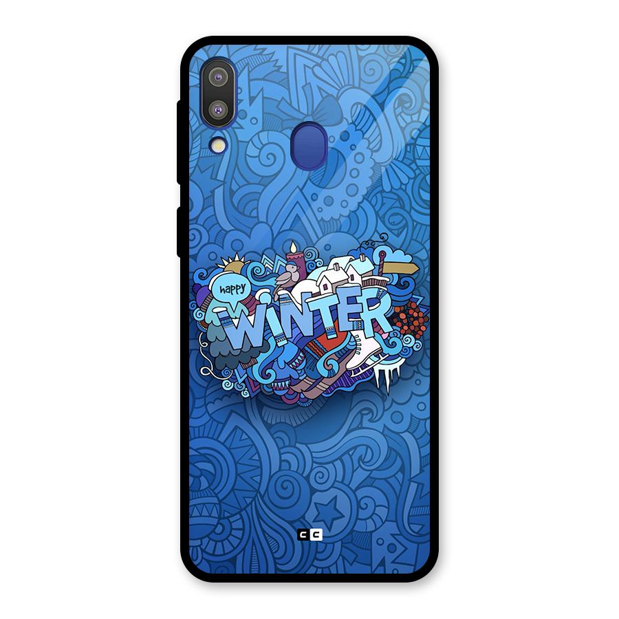 Happy Winter Glass Back Case for Galaxy M20