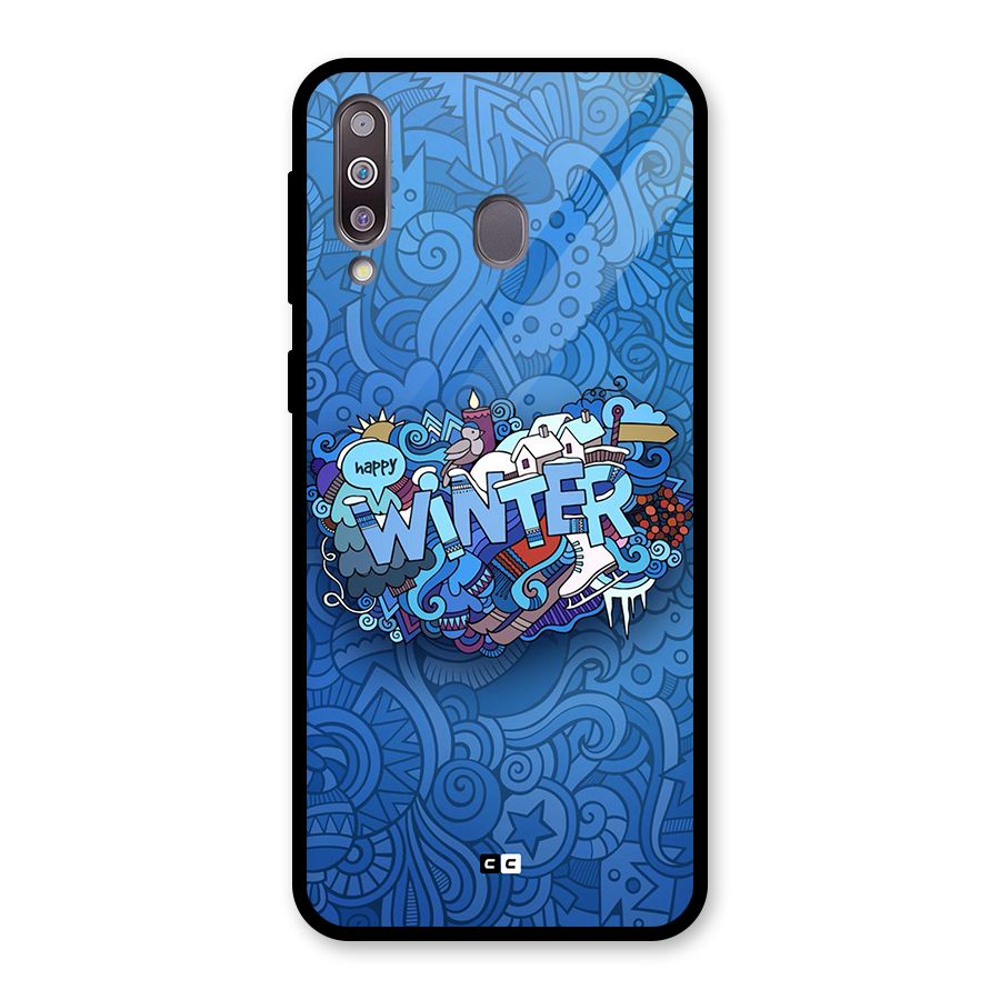Happy Winter Glass Back Case for Galaxy M30