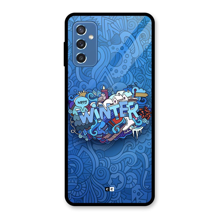 Happy Winter Glass Back Case for Galaxy M52 5G