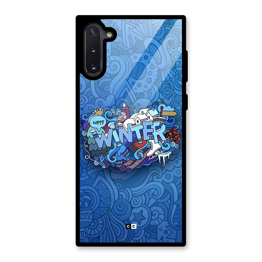 Happy Winter Glass Back Case for Galaxy Note 10