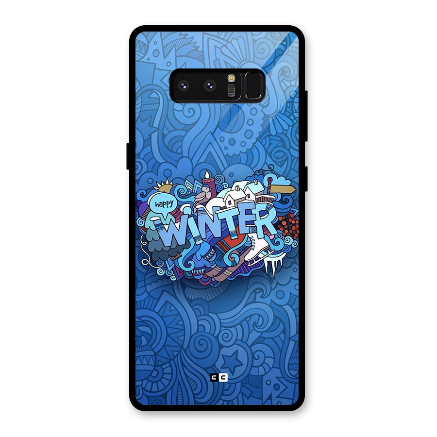 Happy Winter Glass Back Case for Galaxy Note 8