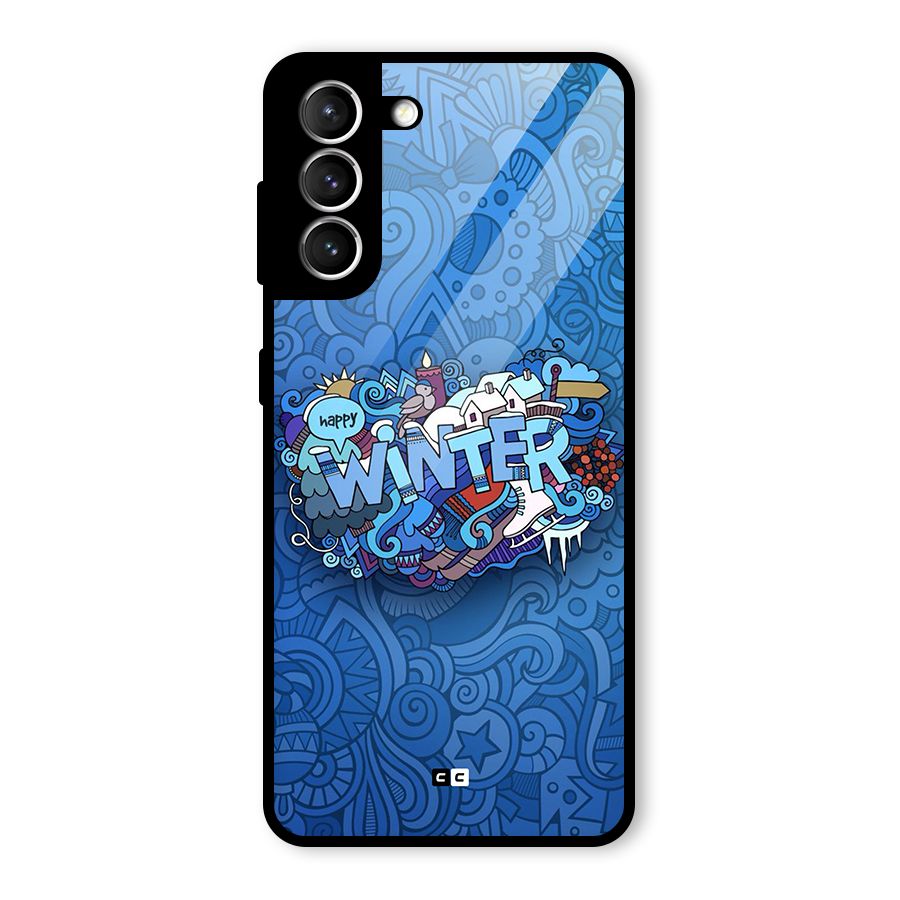 Happy Winter Glass Back Case for Galaxy S21 5G