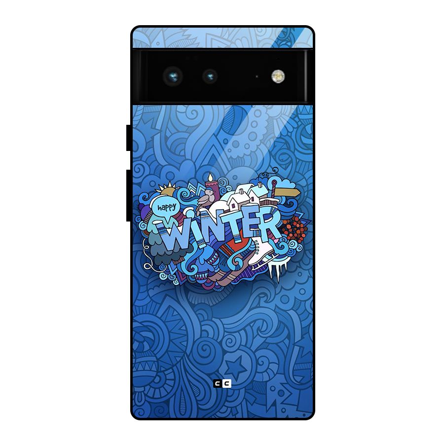 Happy Winter Glass Back Case for Google Pixel 6