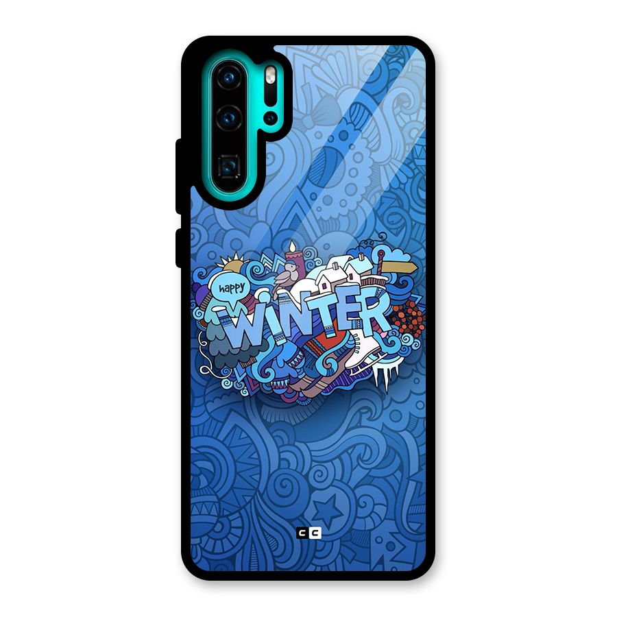 Happy Winter Glass Back Case for Huawei P30 Pro