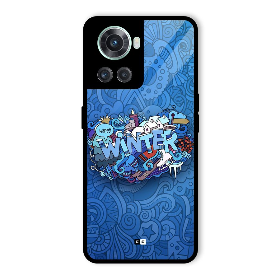 Happy Winter Glass Back Case for OnePlus 10R