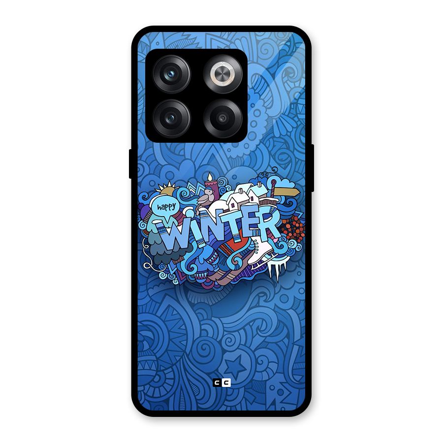 Happy Winter Glass Back Case for OnePlus 10T
