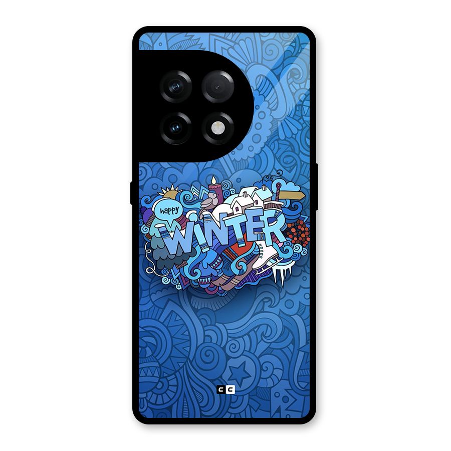Happy Winter Glass Back Case for OnePlus 11R