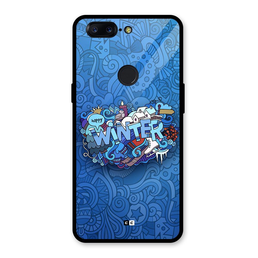 Happy Winter Glass Back Case for OnePlus 5T