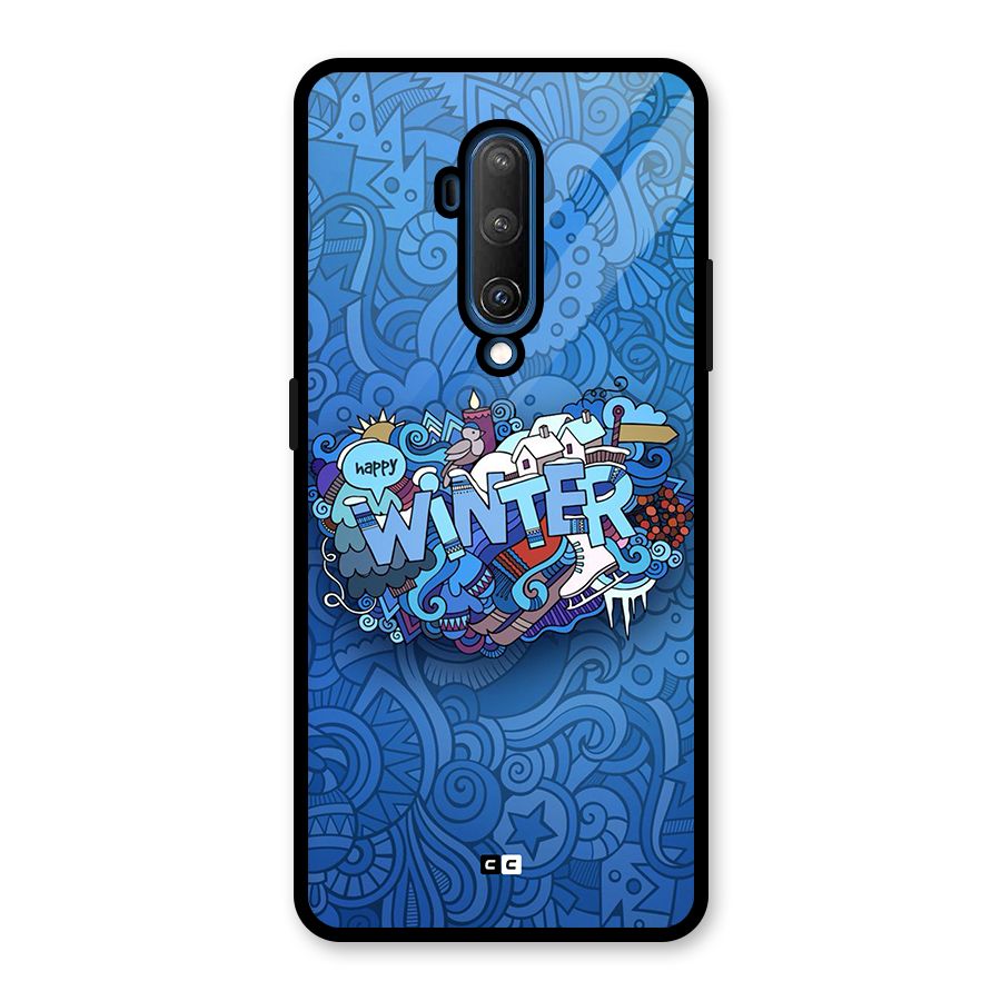 Happy Winter Glass Back Case for OnePlus 7T Pro