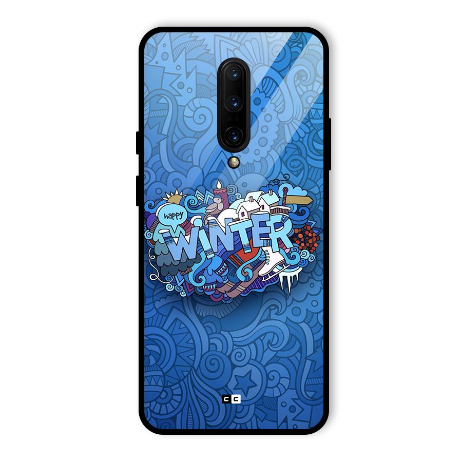 Happy Winter Glass Back Case for OnePlus 7 Pro