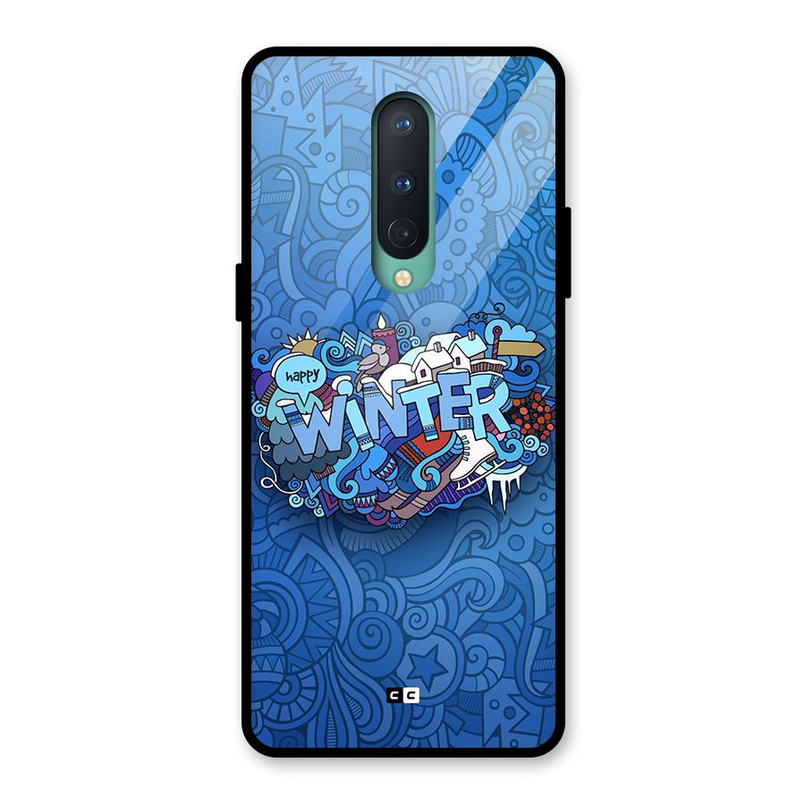 Happy Winter Glass Back Case for OnePlus 8