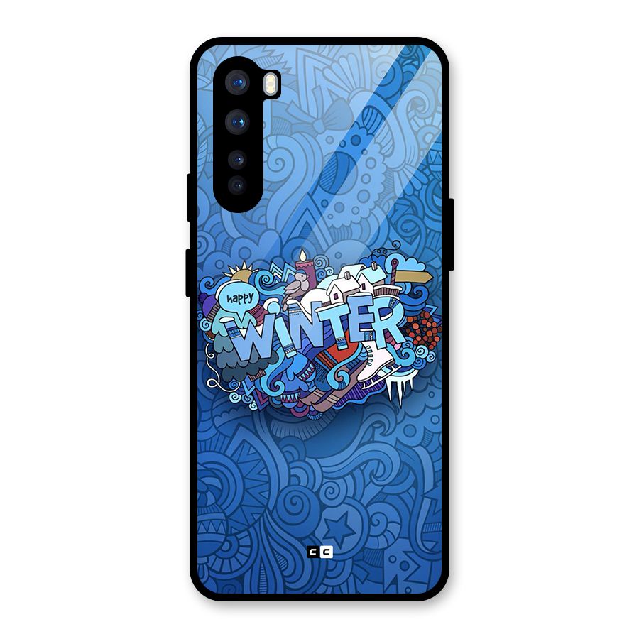 Happy Winter Glass Back Case for OnePlus Nord
