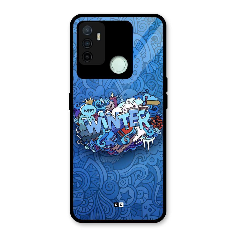 Happy Winter Glass Back Case for Oppo A53
