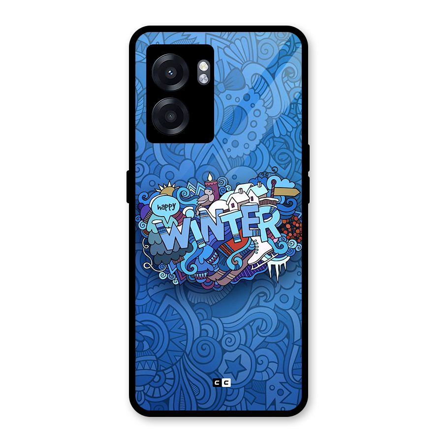 Happy Winter Glass Back Case for Oppo K10 (5G)