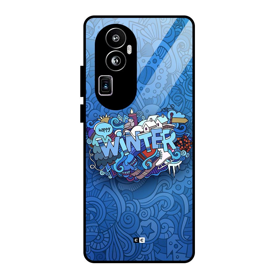 Happy Winter Glass Back Case for Oppo Reno10 Pro Plus