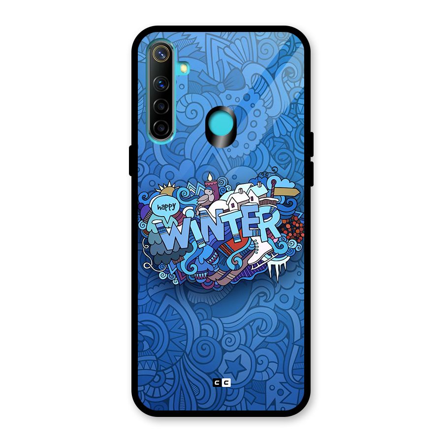 Happy Winter Glass Back Case for Realme 5s