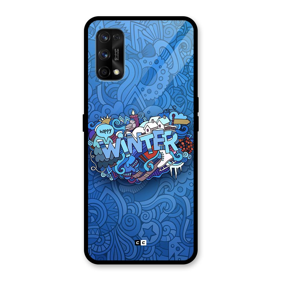 Happy Winter Glass Back Case for Realme 7 Pro