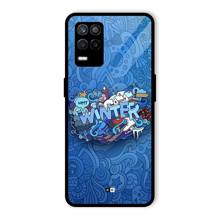 Happy Winter Glass Back Case for Realme 8 5G