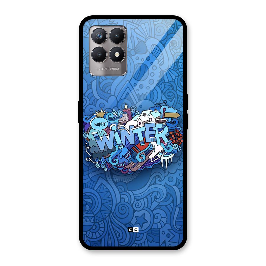 Happy Winter Glass Back Case for Realme 8i