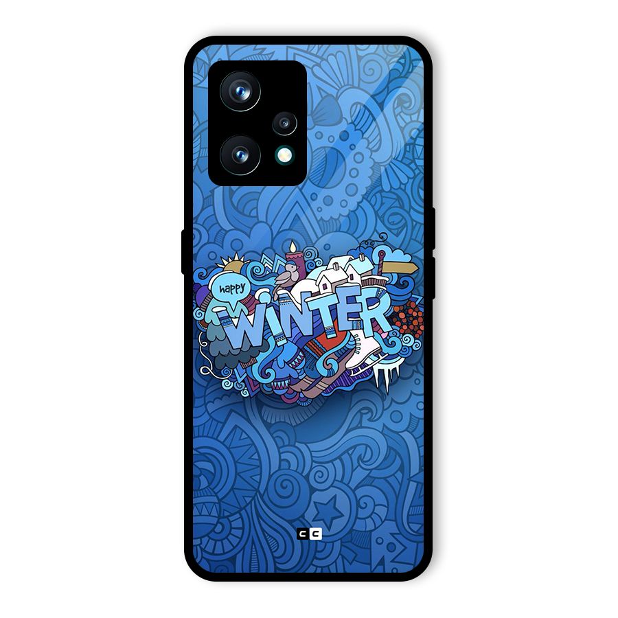 Happy Winter Glass Back Case for Realme 9 Pro Plus 5G