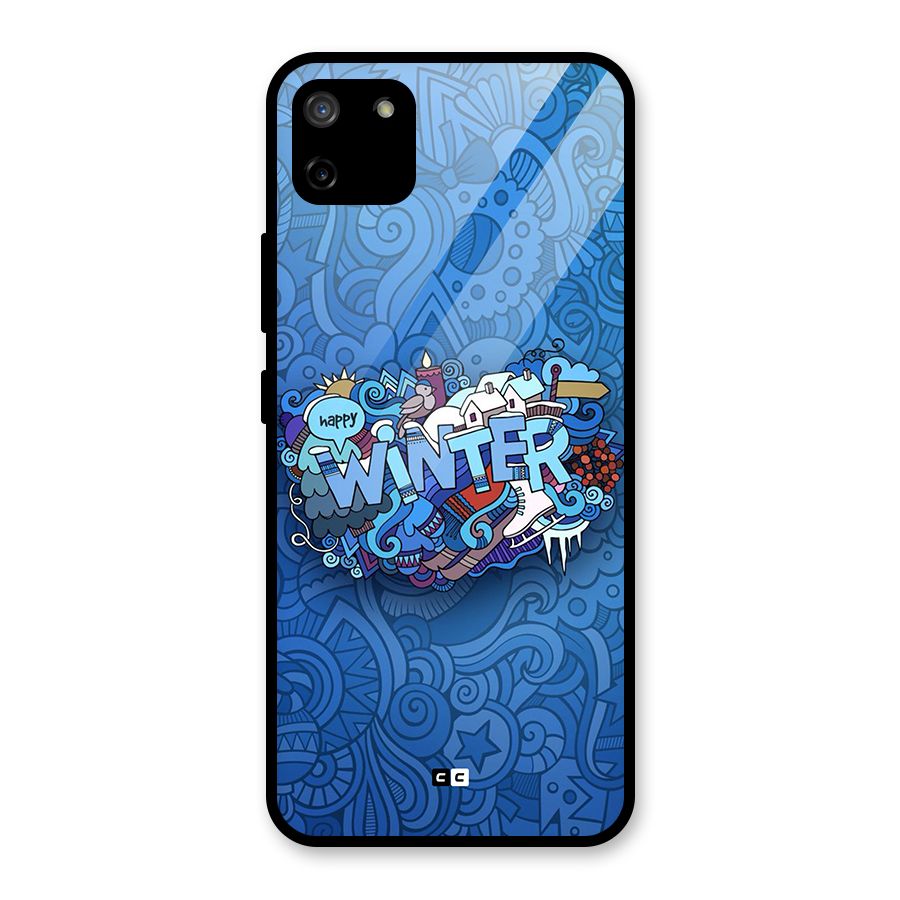 Happy Winter Glass Back Case for Realme C11