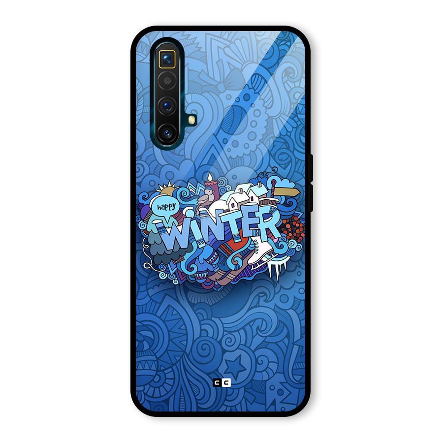 Happy Winter Glass Back Case for Realme X3