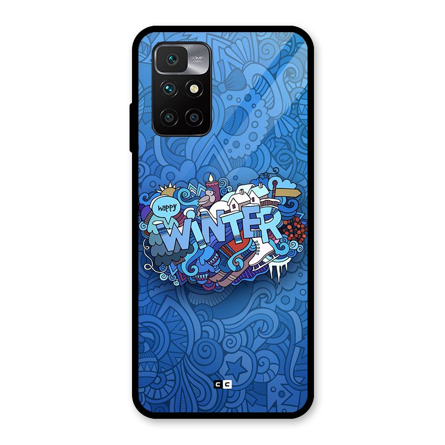 Happy Winter Glass Back Case for Redmi 10 Prime