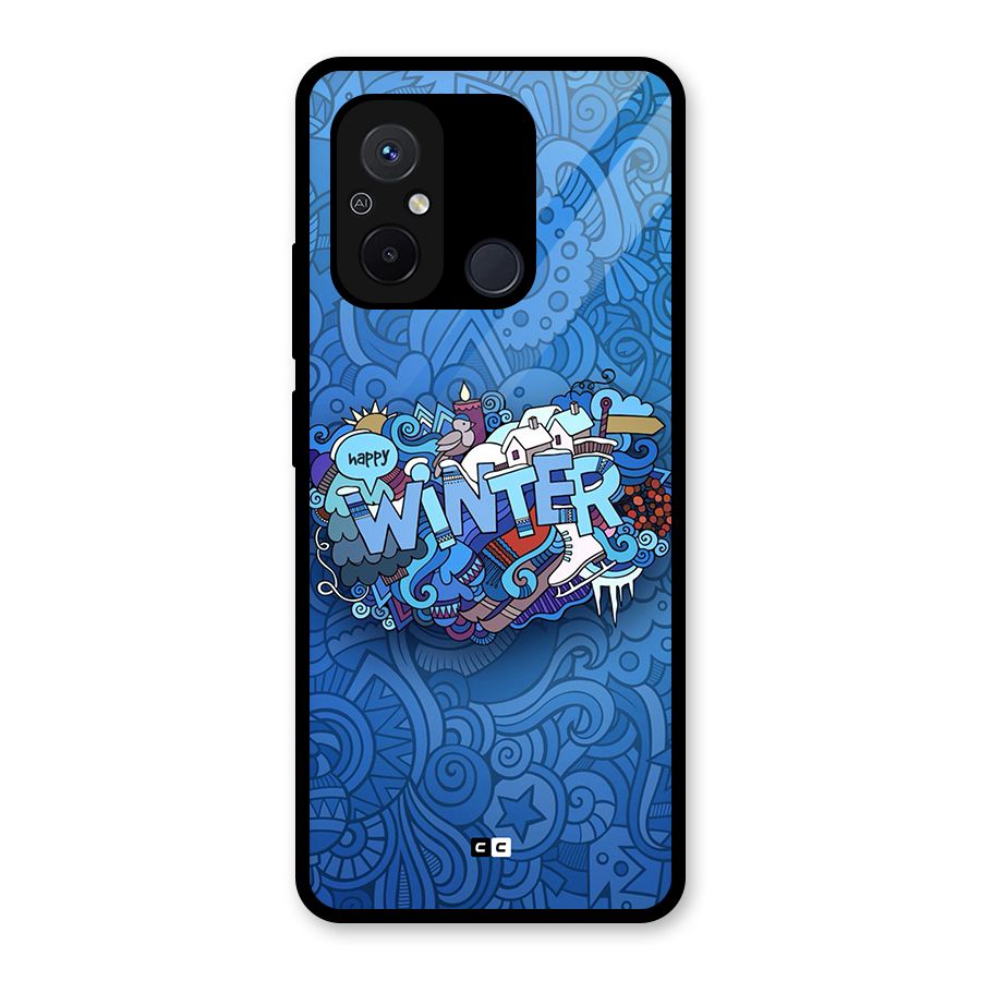 Happy Winter Glass Back Case for Redmi 12C