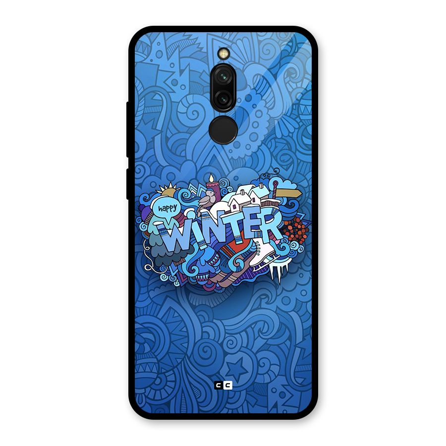 Happy Winter Glass Back Case for Redmi 8
