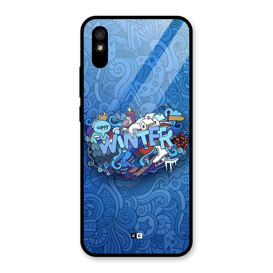 Happy Winter Glass Back Case for Redmi 9A