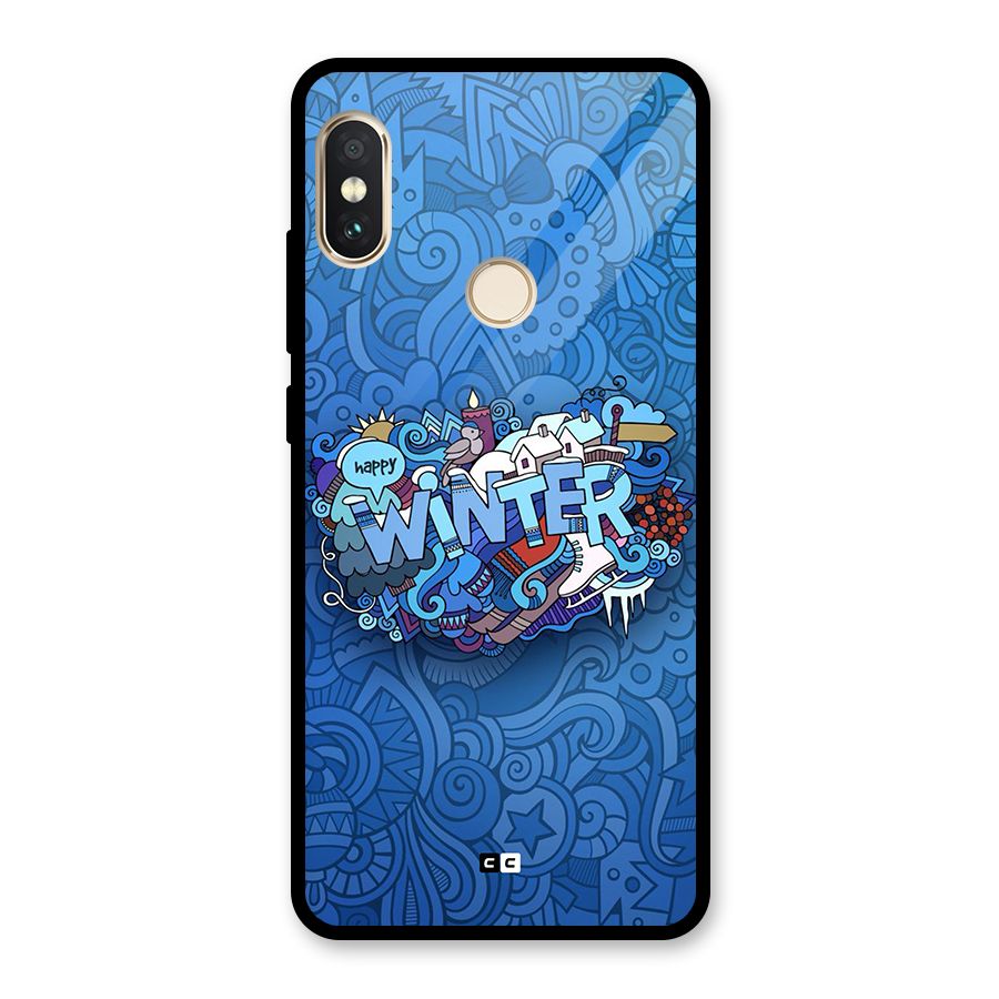 Happy Winter Glass Back Case for Redmi Note 5 Pro