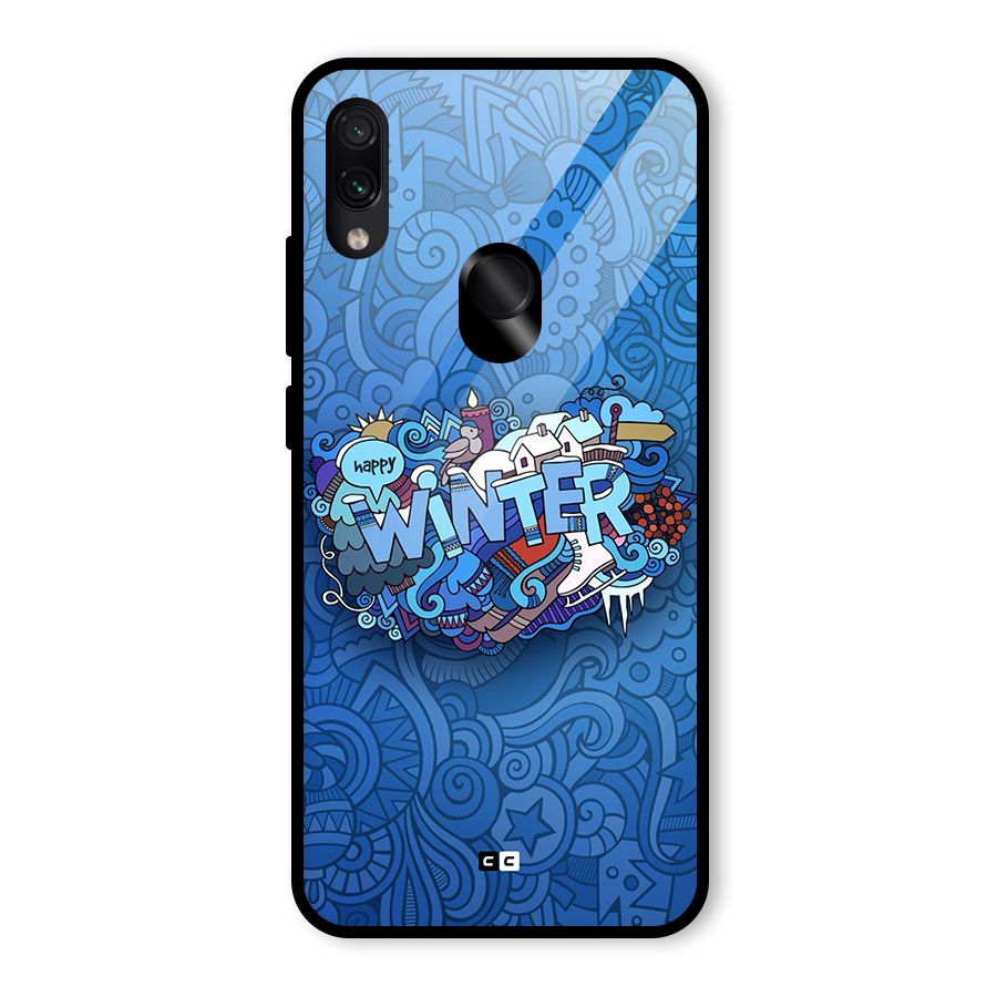 Happy Winter Glass Back Case for Redmi Note 7 Pro