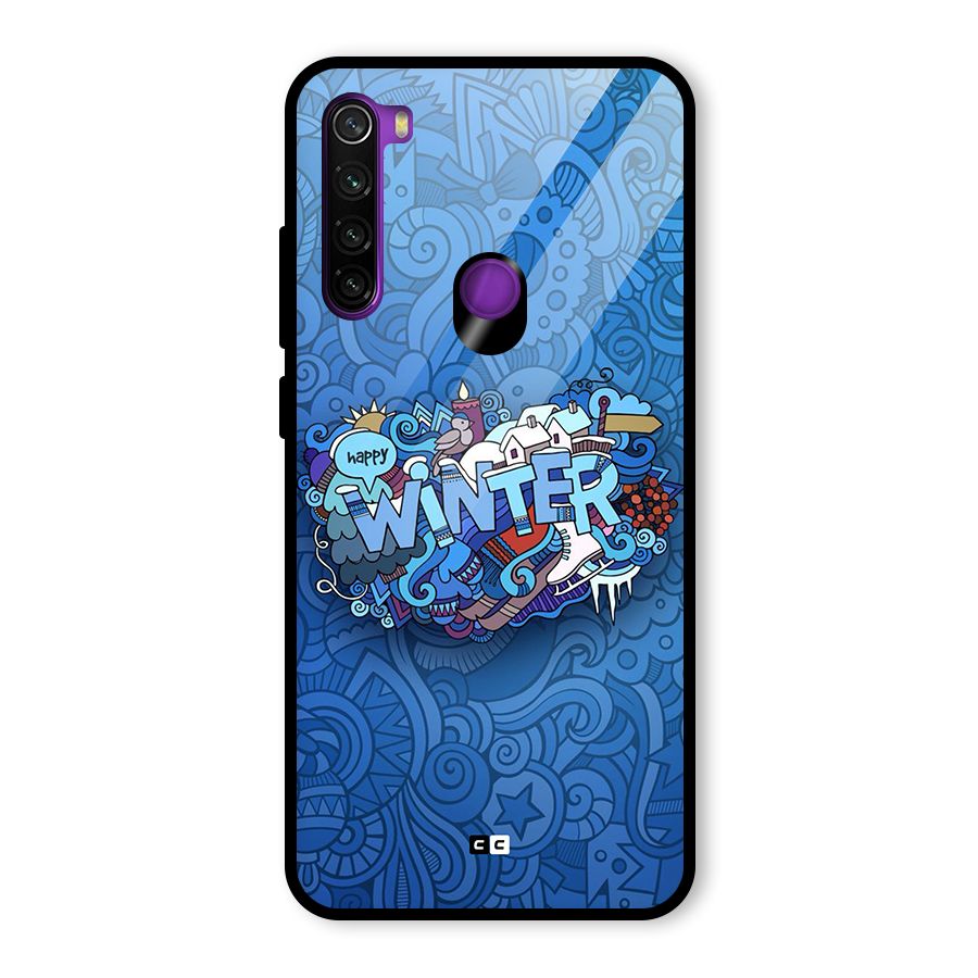 Happy Winter Glass Back Case for Redmi Note 8