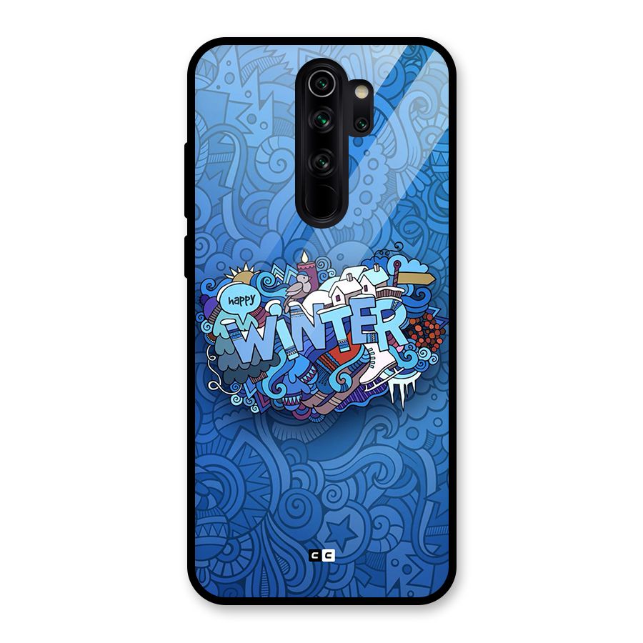 Happy Winter Glass Back Case for Redmi Note 8 Pro
