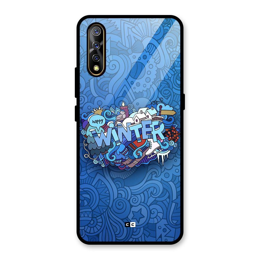 Happy Winter Glass Back Case for Vivo S1