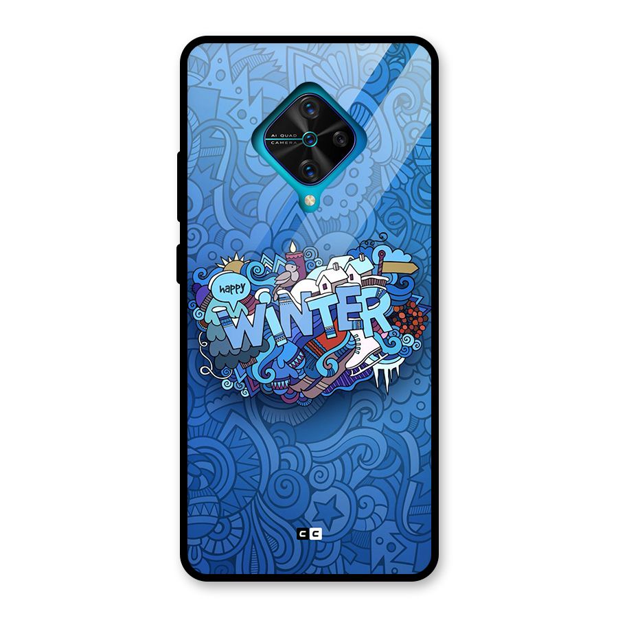 Happy Winter Glass Back Case for Vivo S1 Pro