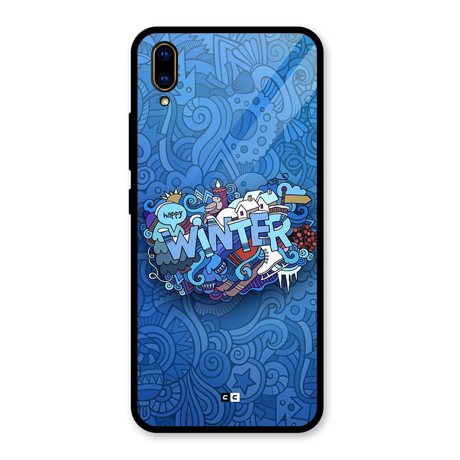 Happy Winter Glass Back Case for Vivo V11 Pro