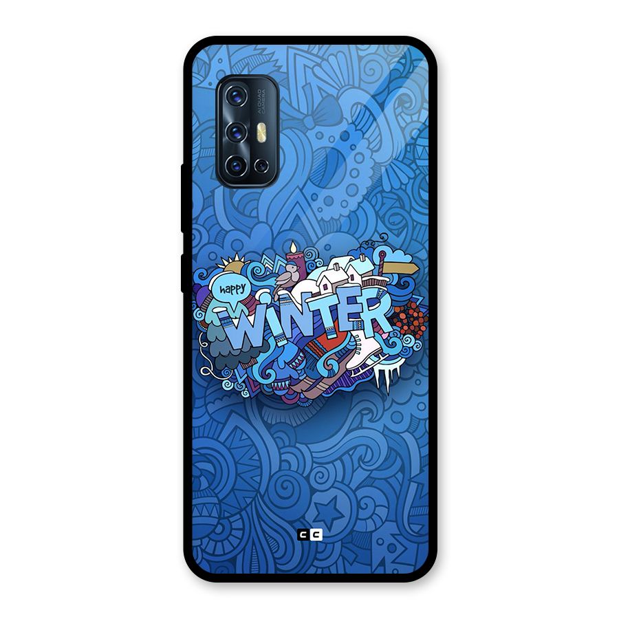 Happy Winter Glass Back Case for Vivo V17