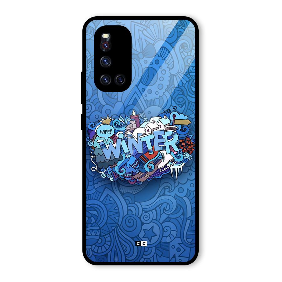 Happy Winter Glass Back Case for Vivo V19