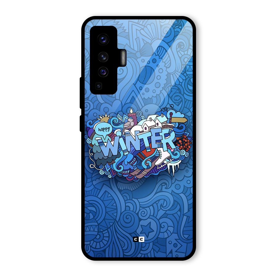 Happy Winter Glass Back Case for Vivo X50
