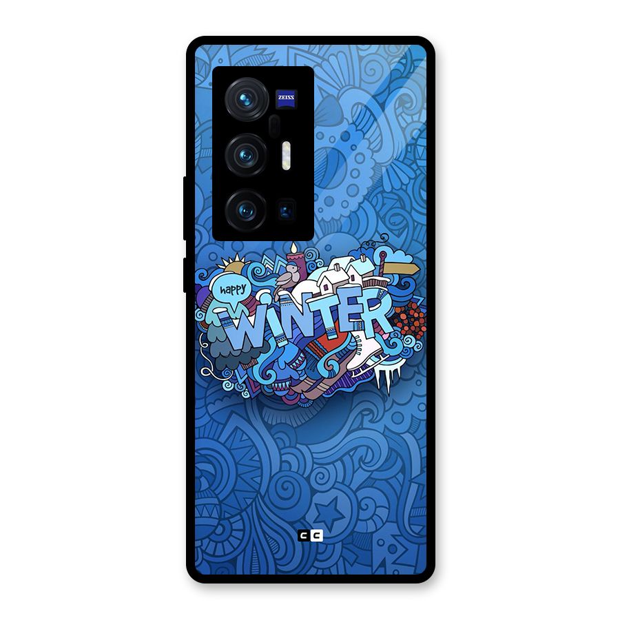 Happy Winter Glass Back Case for Vivo X70 Pro Plus