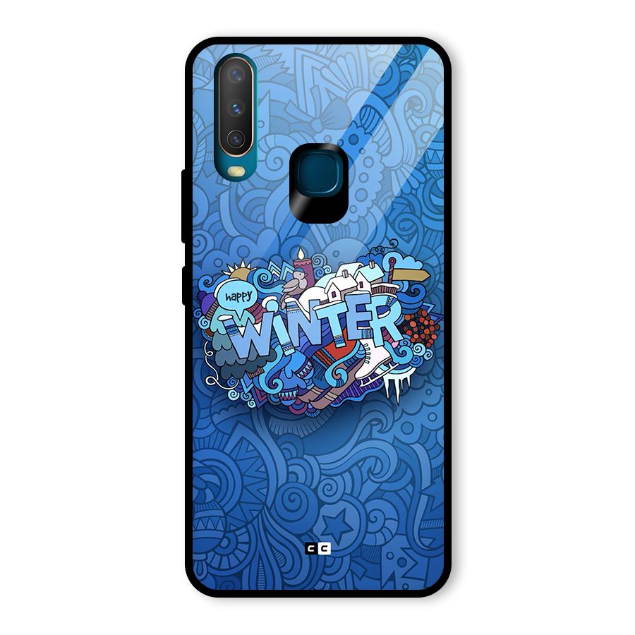 Happy Winter Glass Back Case for Vivo Y17