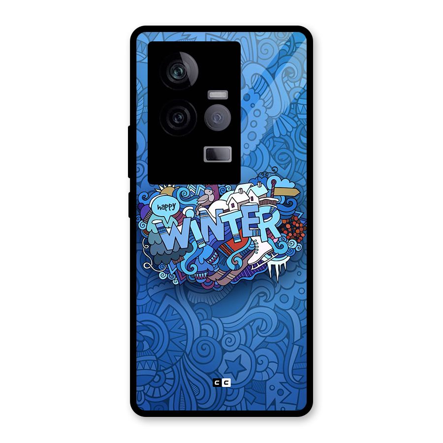 Happy Winter Glass Back Case for Vivo iQOO 11 5G