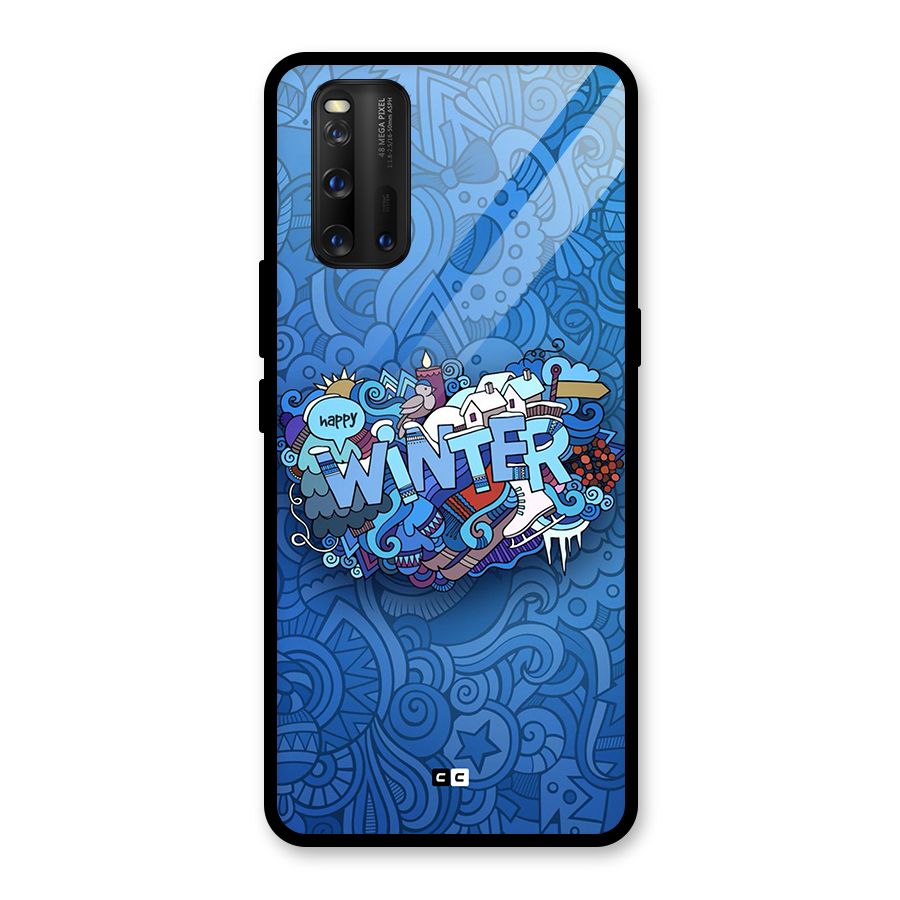 Happy Winter Glass Back Case for Vivo iQOO 3