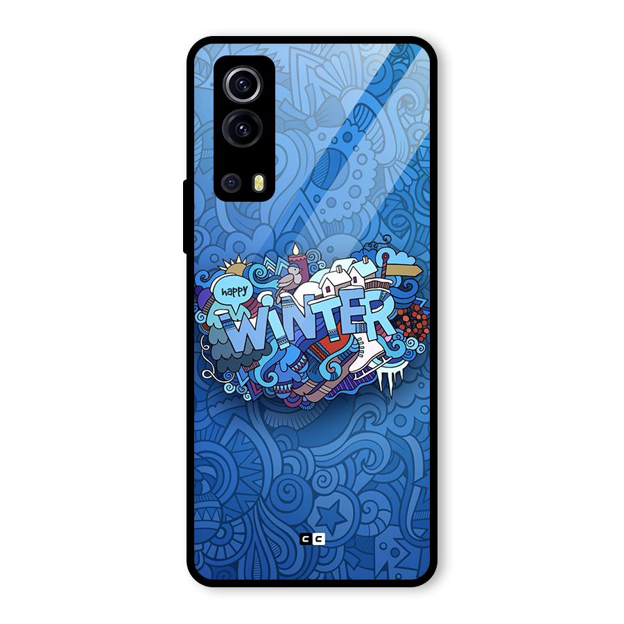 Happy Winter Glass Back Case for Vivo iQOO Z3