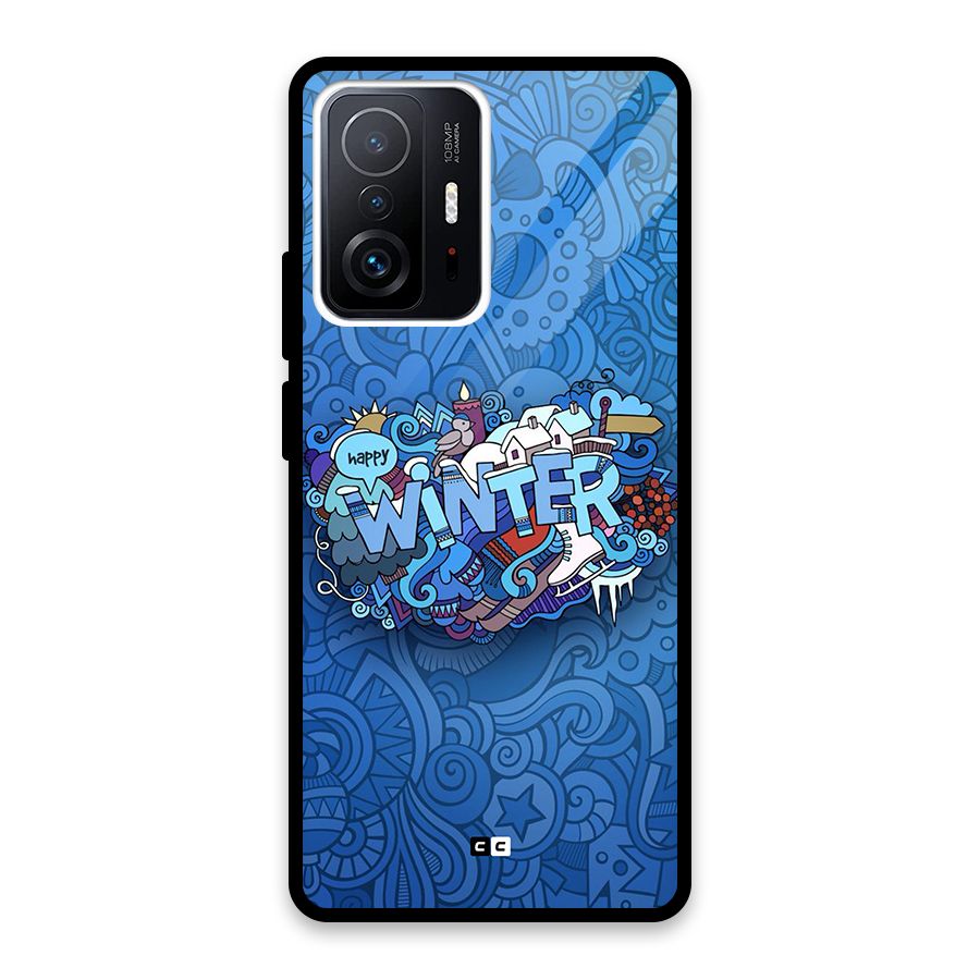 Happy Winter Glass Back Case for Xiaomi 11T Pro