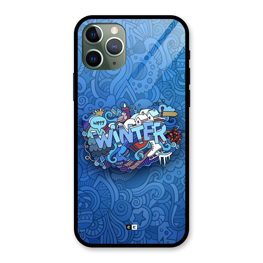 Happy Winter Glass Back Case for iPhone 11 Pro